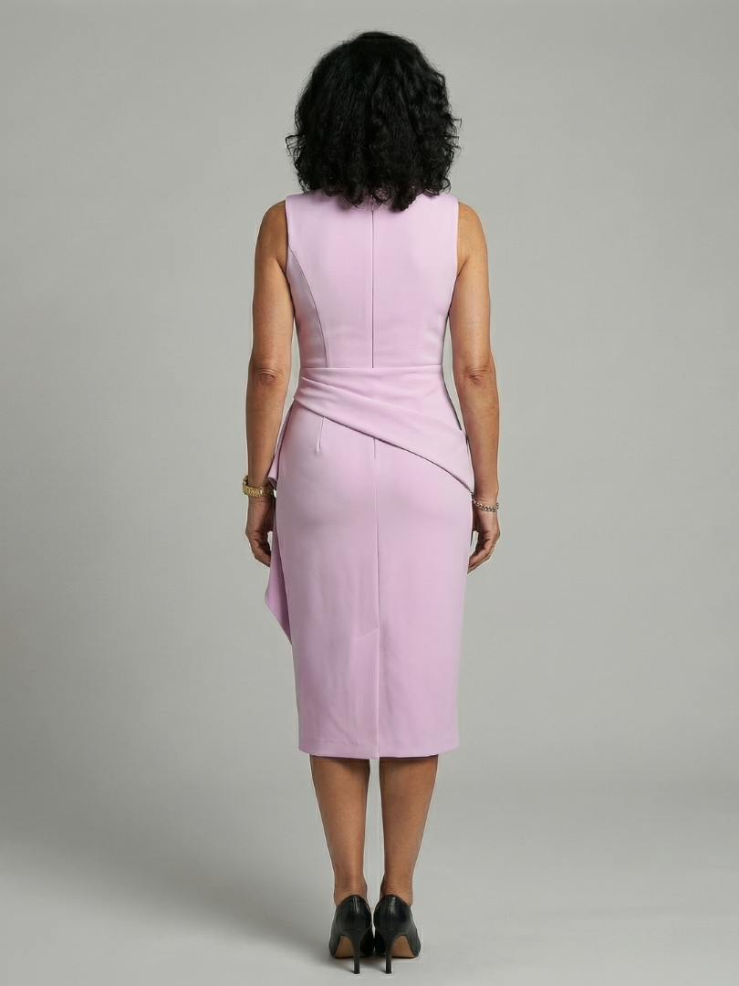 Oriel | Vestido Midi con Caída Asimétrica