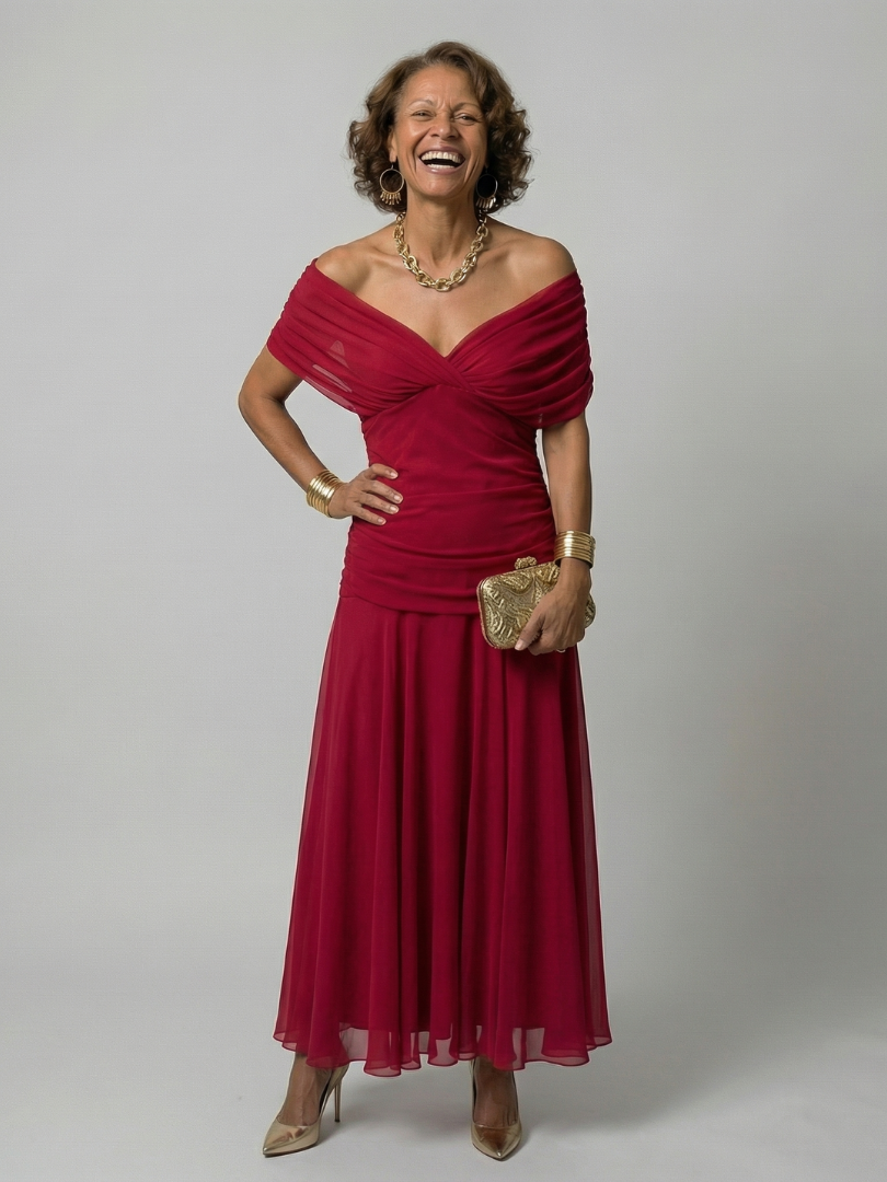 Calen | Vestido Midi Off Shoulder