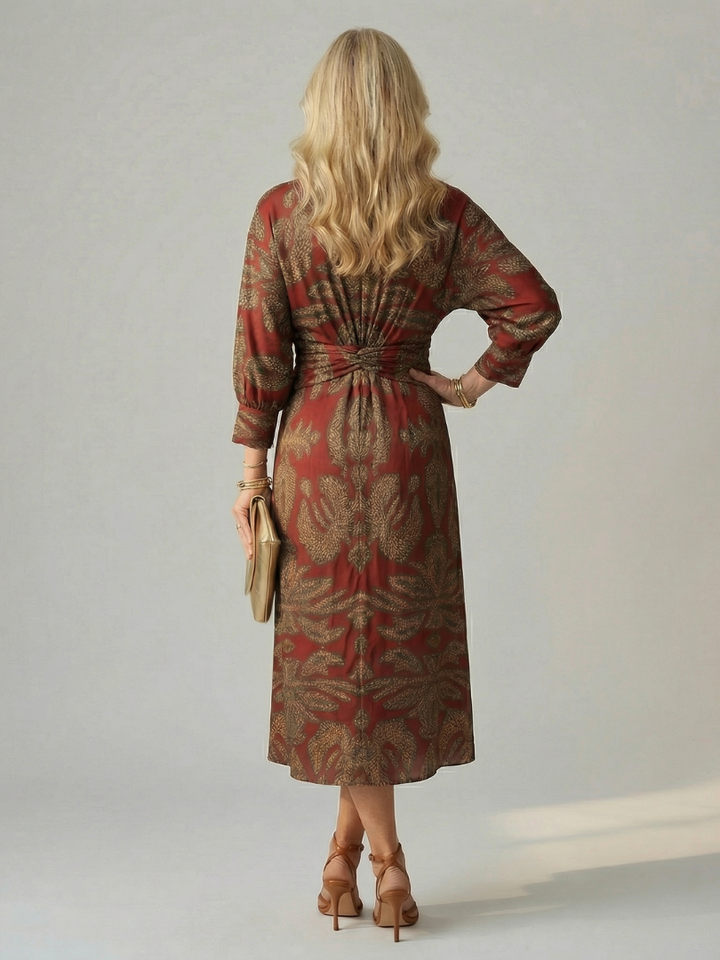 Lune | Vestido Midi con Cuerpo Cruzado