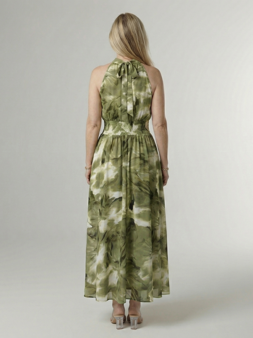 Sylin | Vestido Midi con Cuello Halter