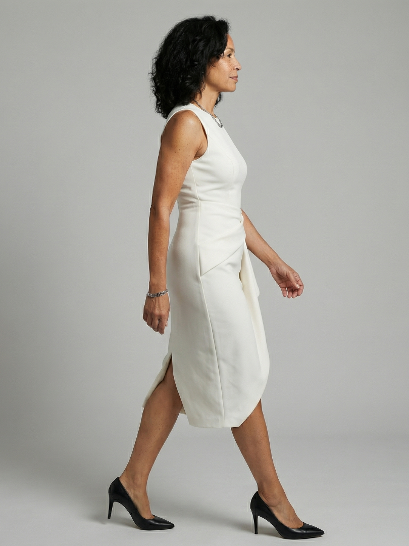 Oriel | Vestido Midi con Caída Asimétrica