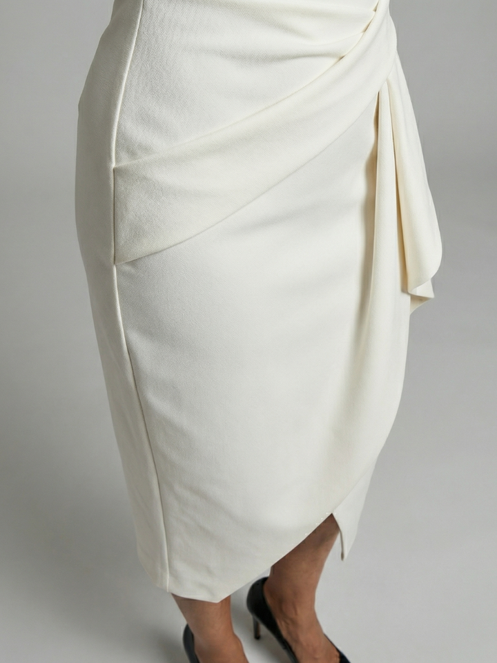 Oriel | Vestido Midi con Caída Asimétrica