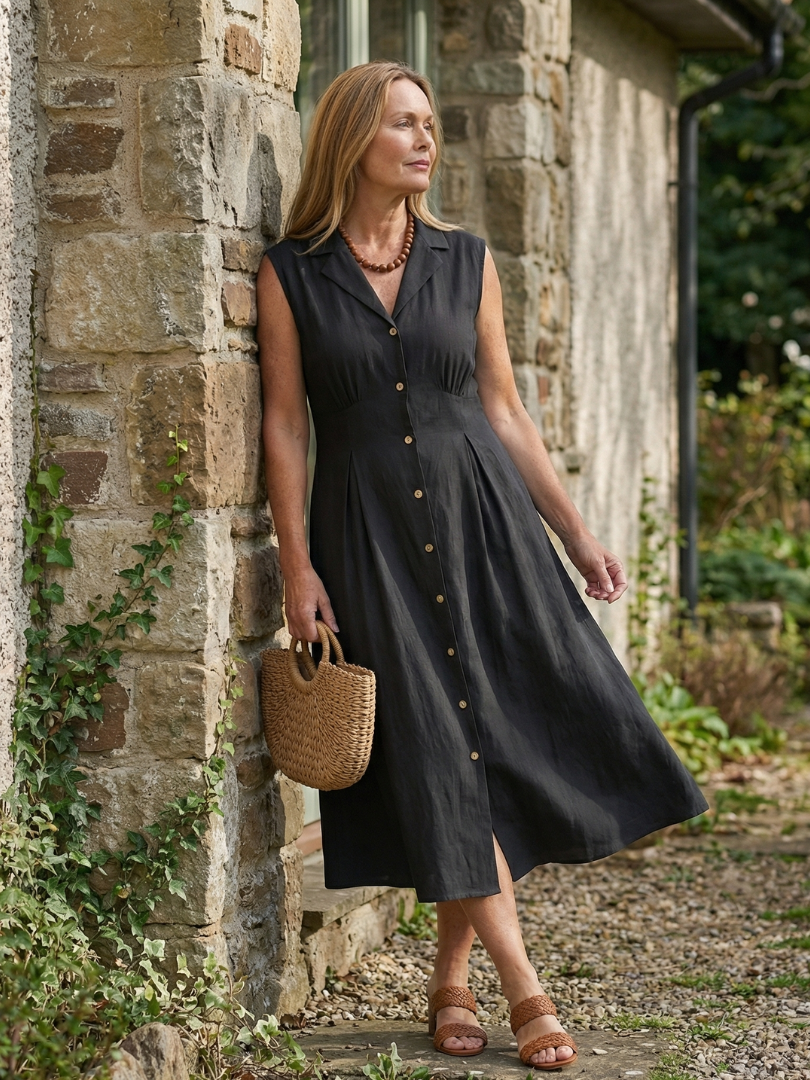 Celyn | Vestido Midi con Botones