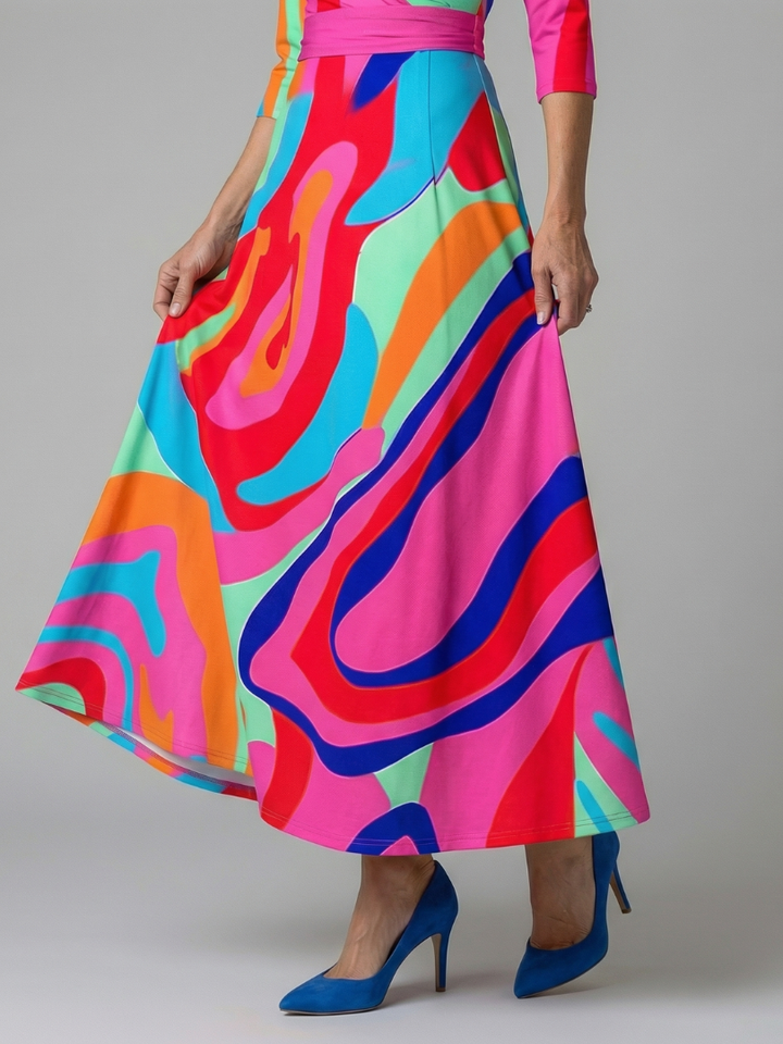 Celine | Vestido Midi Cruzado con Escote