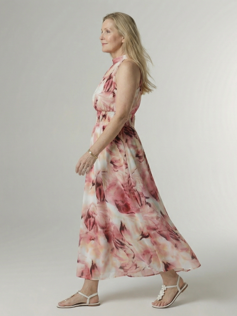 Sylin | Vestido Midi con Cuello Halter
