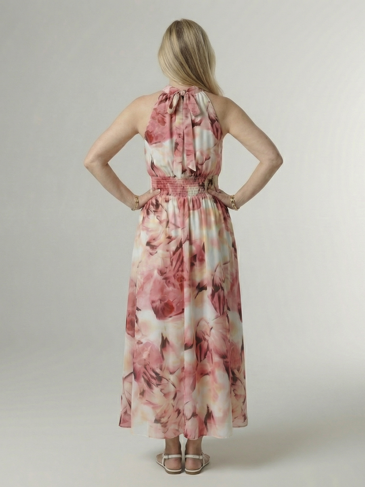 Sylin | Vestido Midi con Cuello Halter