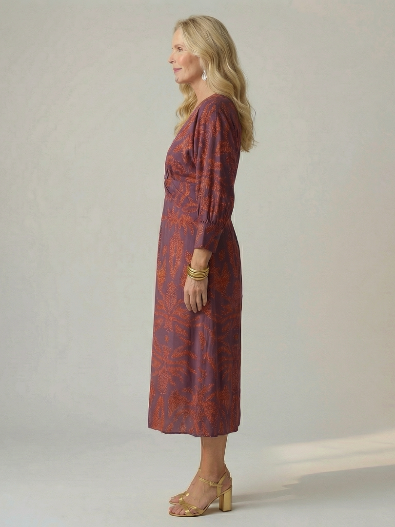 Lune | Vestido Midi con Cuerpo Cruzado