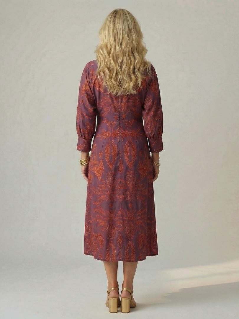 Lune | Vestido Midi con Cuerpo Cruzado