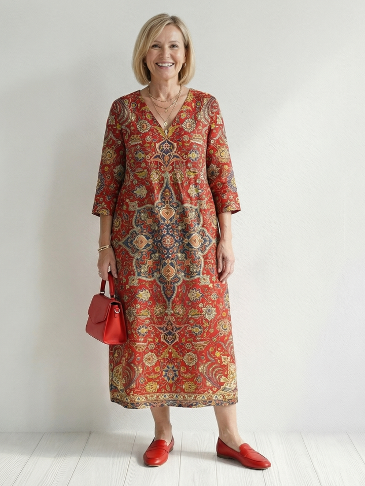 Carter | Vestido Midi Patchwork Ease
