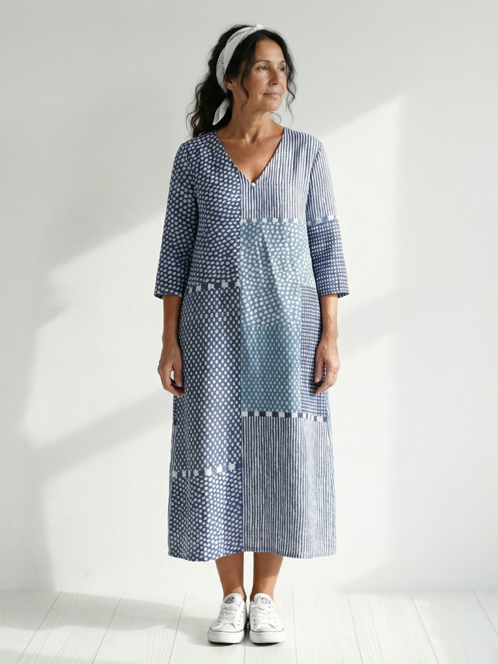Nolan | Vestido Midi Patchwork