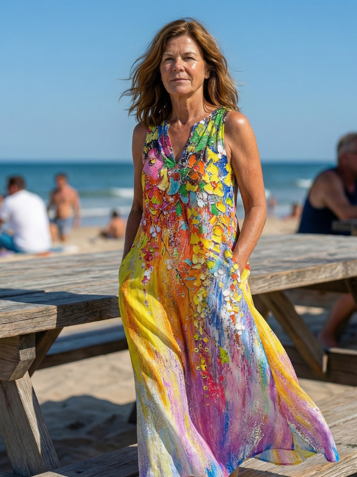 Alina | Vestido Maxi de Aire Libre