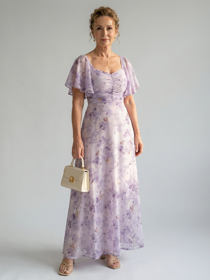 Vaelis | Vestido Midi con Mangas de Volante
