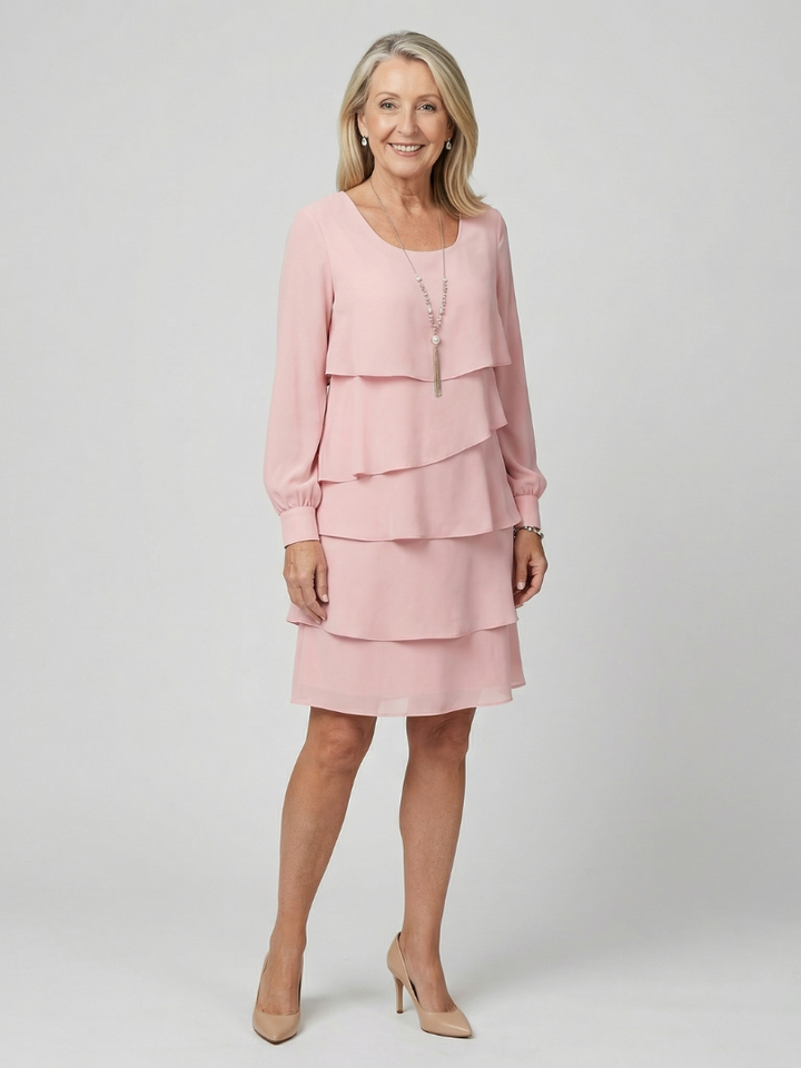 Kirax | Vestido limpio de longitud a la rodilla con capas