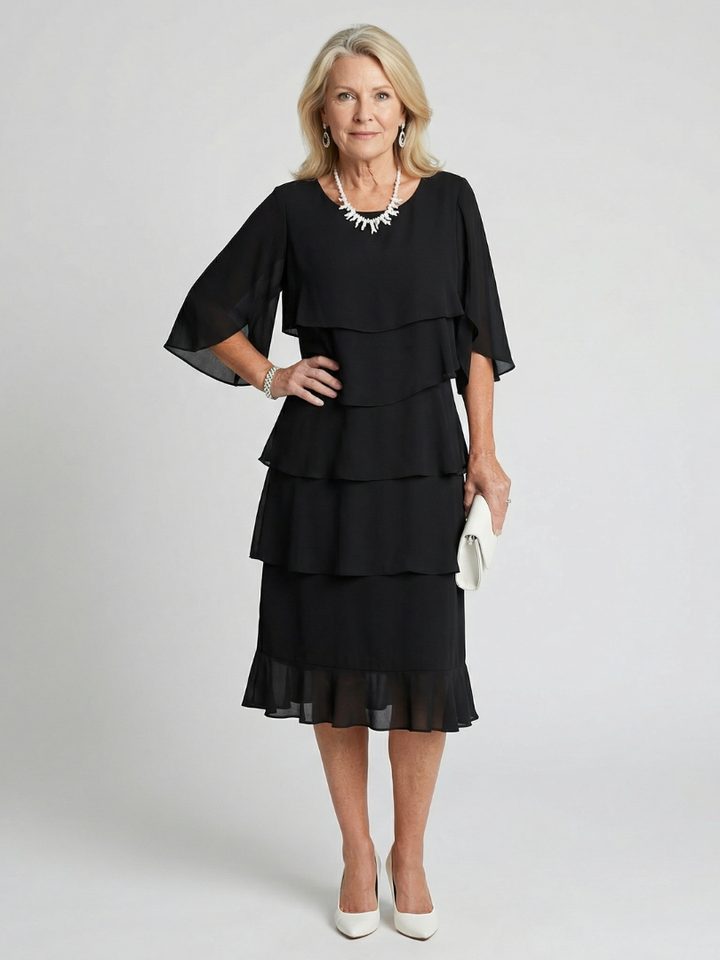Brent | Vestido Midi de Capas