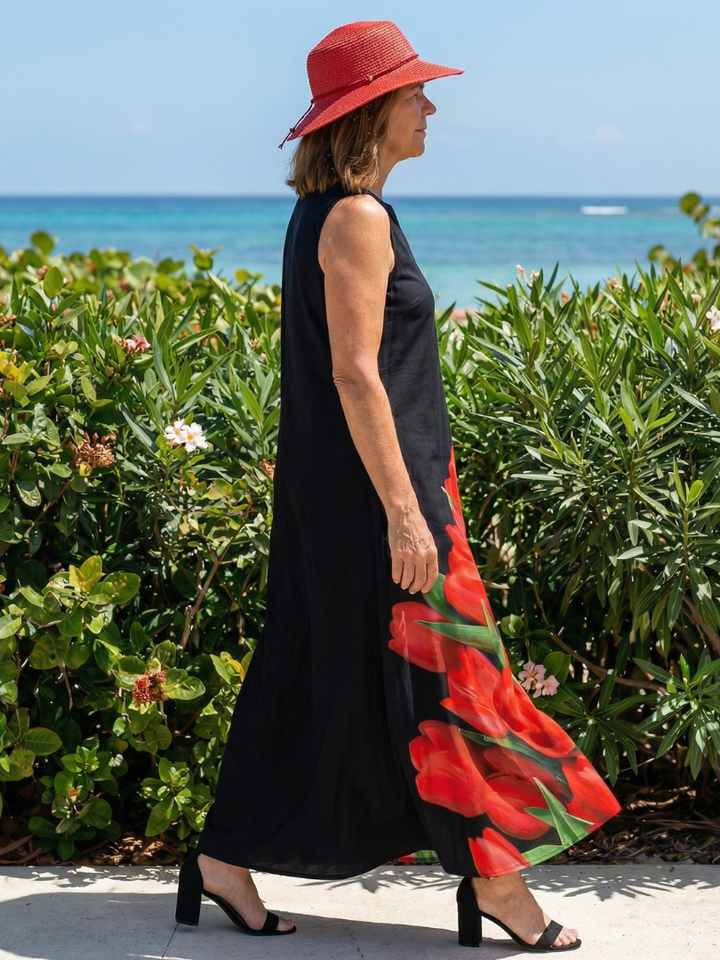 Cylia | Vestido Maxi Rosa Suave