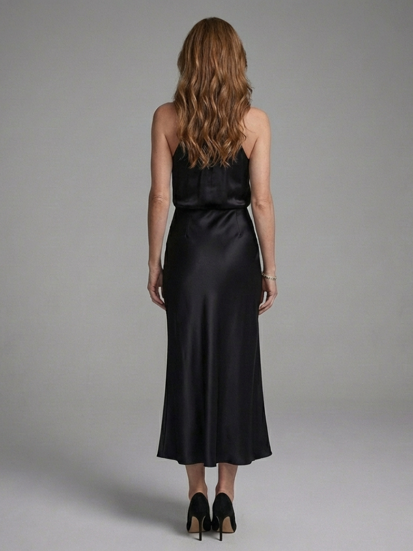 Rivelle | Vestido Midi con Escote Halter