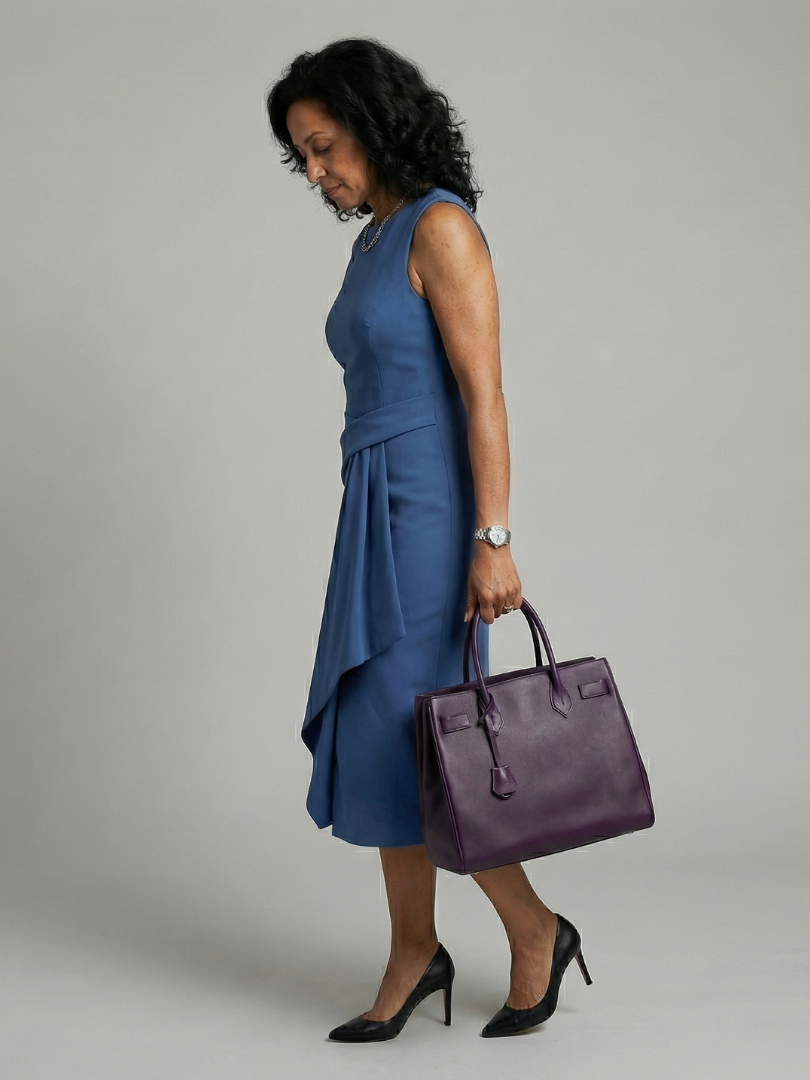 Oriel | Vestido Midi con Caída Asimétrica