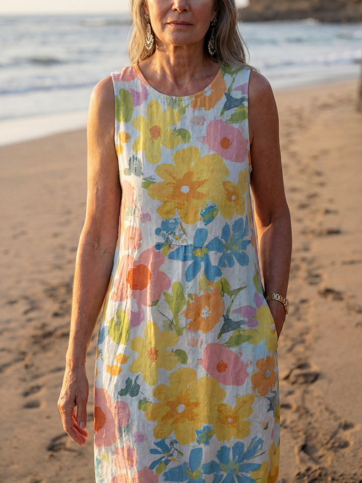 Talia | Vestido Midi de Textura Costera