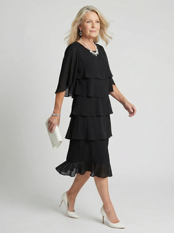 Brent | Vestido Midi de Capas