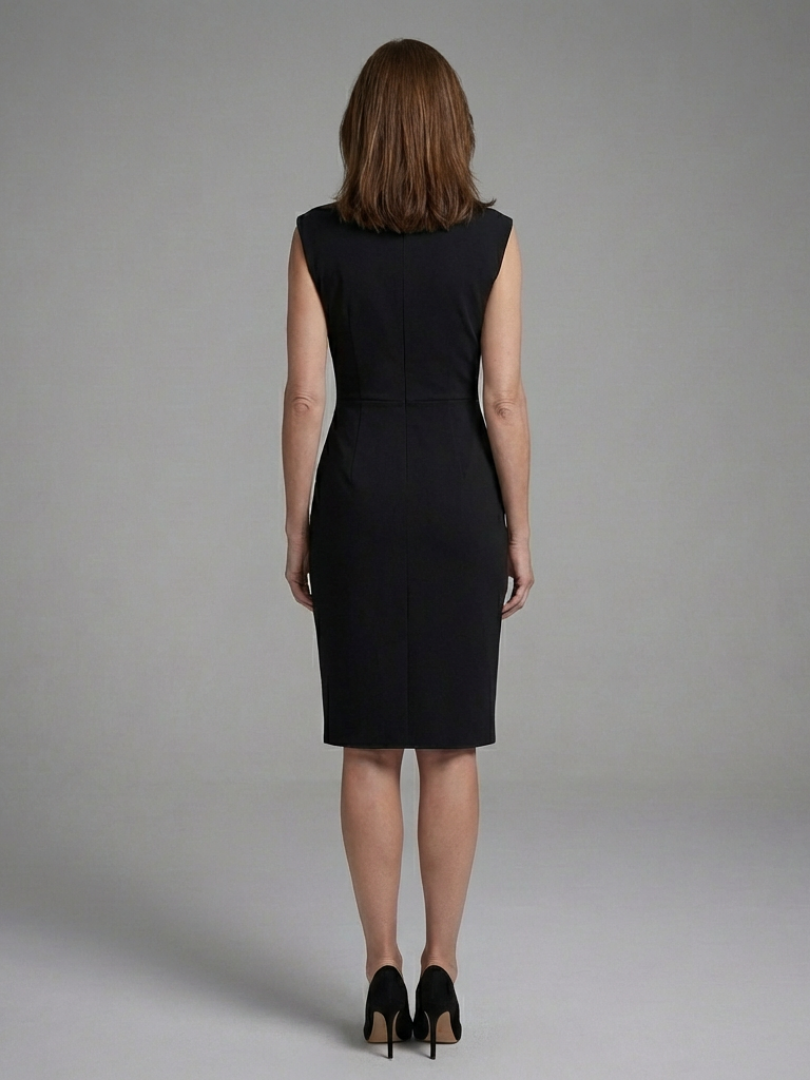 Faelina | Vestido midi sin mangas con detalle en el escote