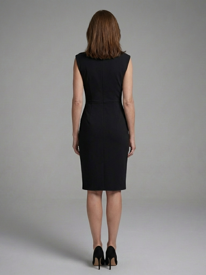Faelina | Vestido midi sin mangas con detalle en el escote