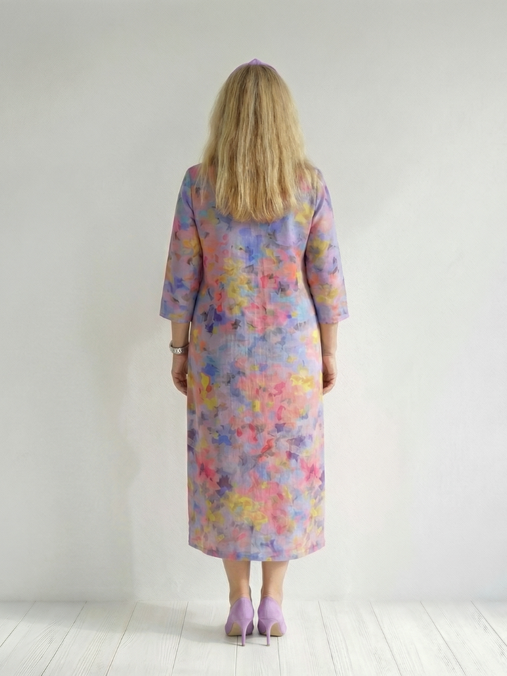 Benson | Vestido Midi Floral Abstracto