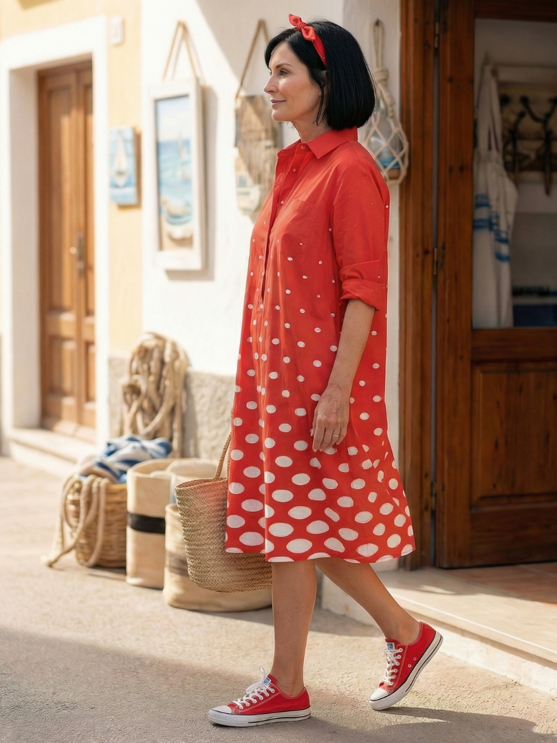 Wrenley | Vestido de Puntos Brillantes