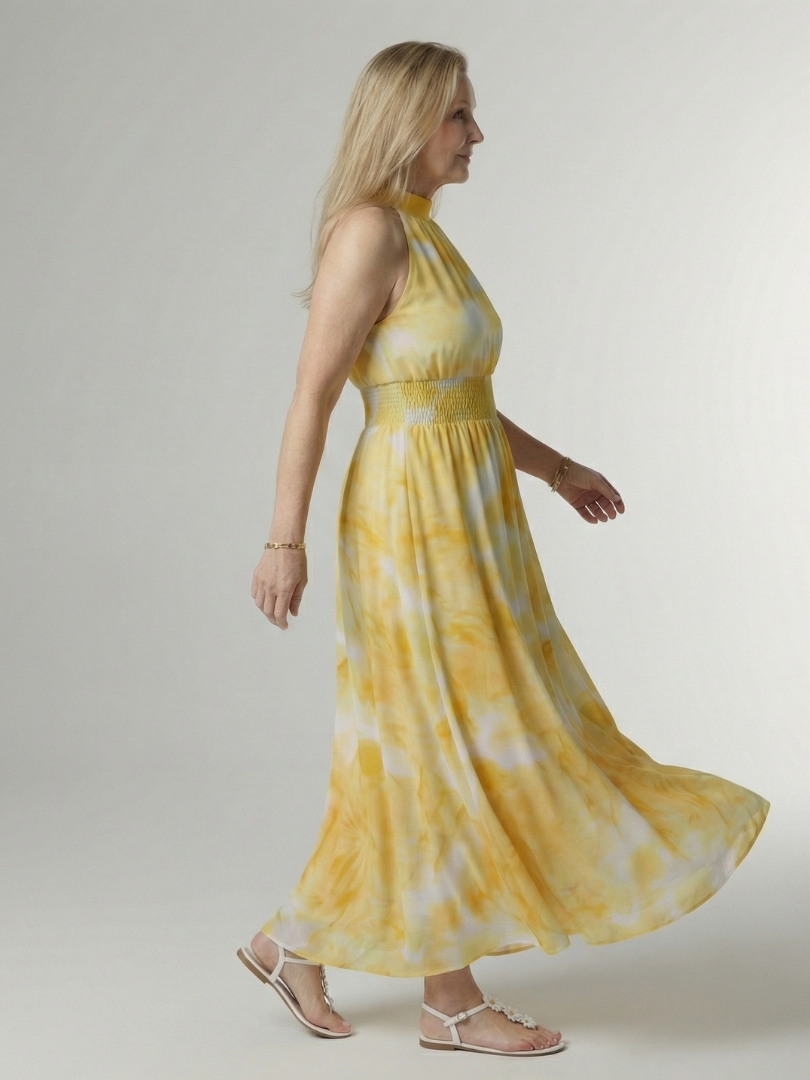 Sylin | Vestido Midi con Cuello Halter