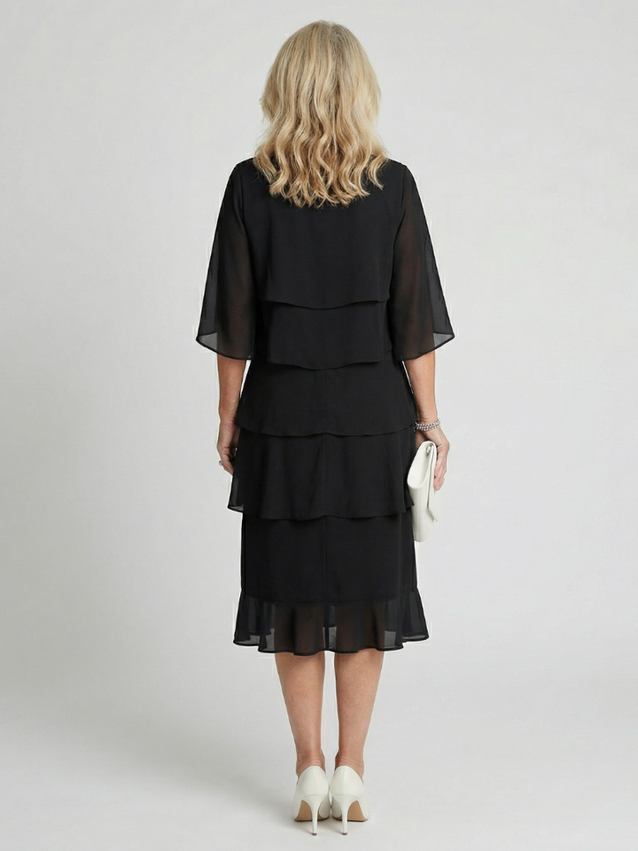 Brent | Vestido Midi de Capas