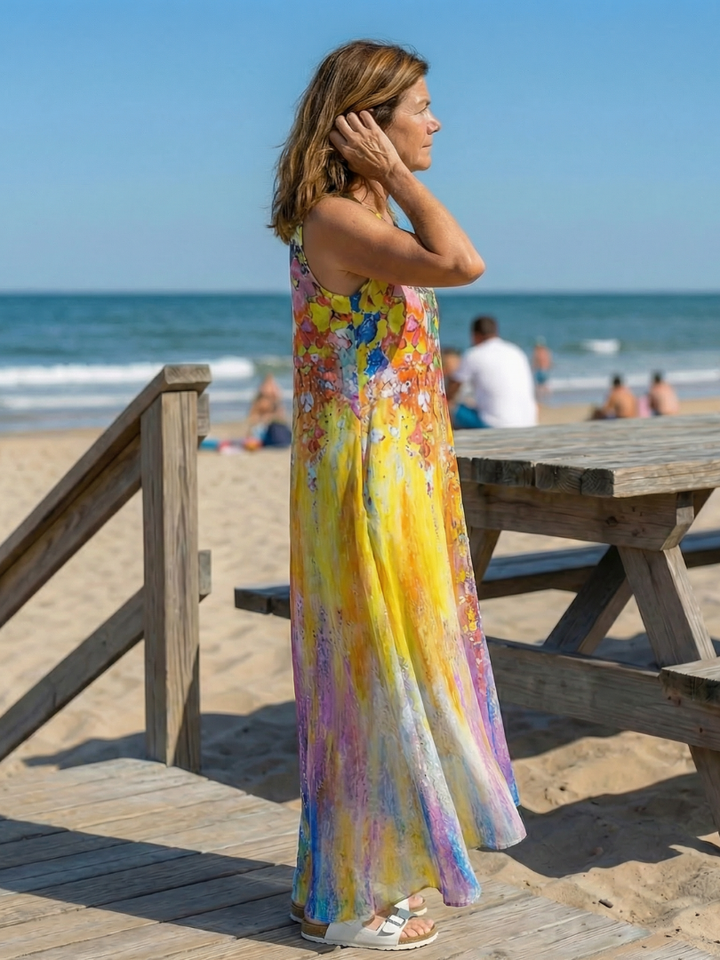 Alina | Vestido Maxi de Aire Libre