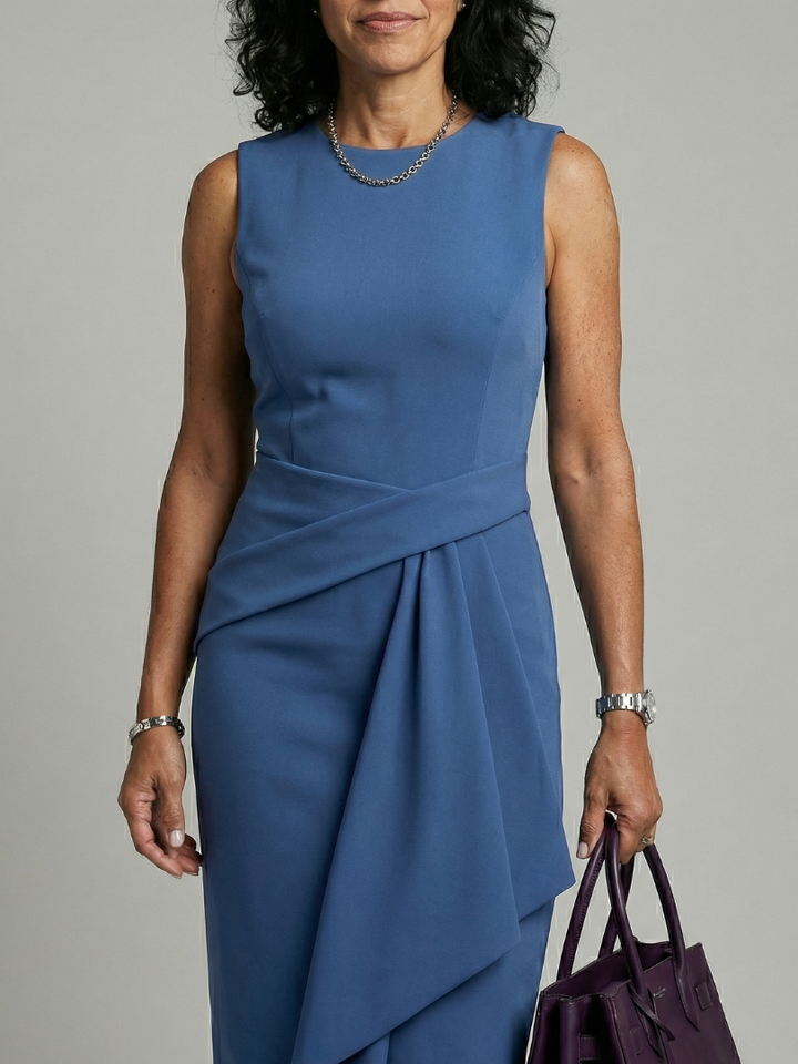 Oriel | Vestido Midi con Caída Asimétrica