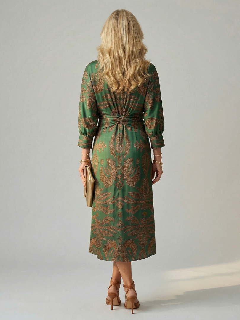 Lune | Vestido Midi con Cuerpo Cruzado