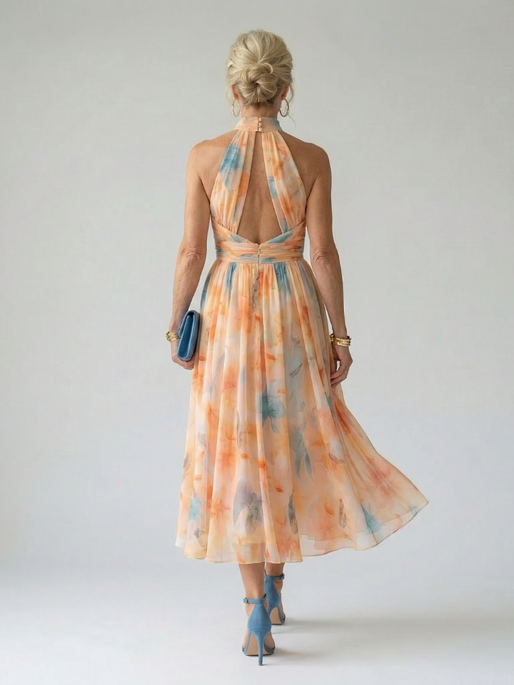 Elin | Vestido Midi con Halter Suave