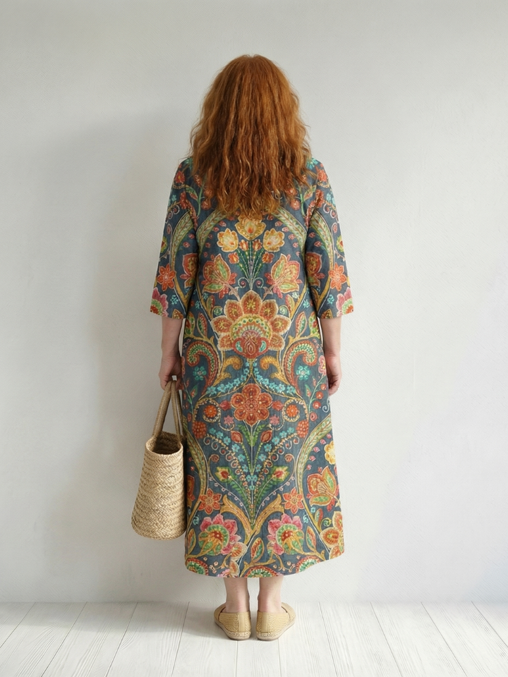 Lara | Vestido Midi de Jardín de Forma Fácil