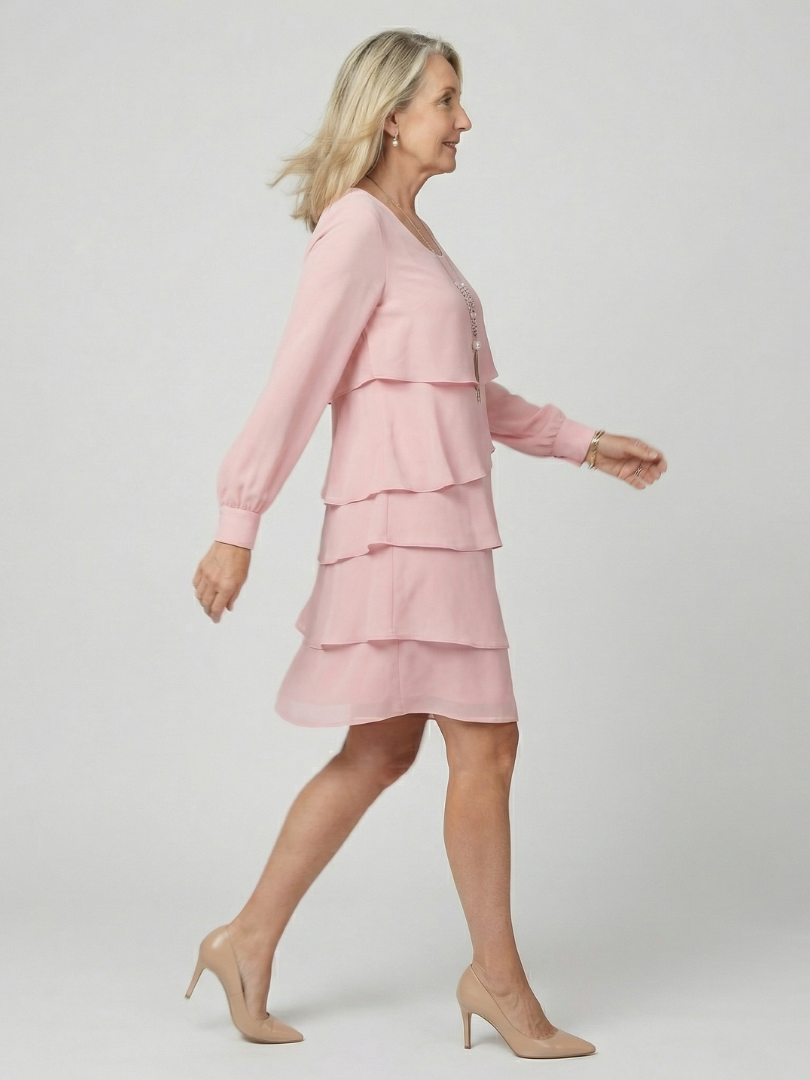 Kirax | Vestido limpio de longitud a la rodilla con capas