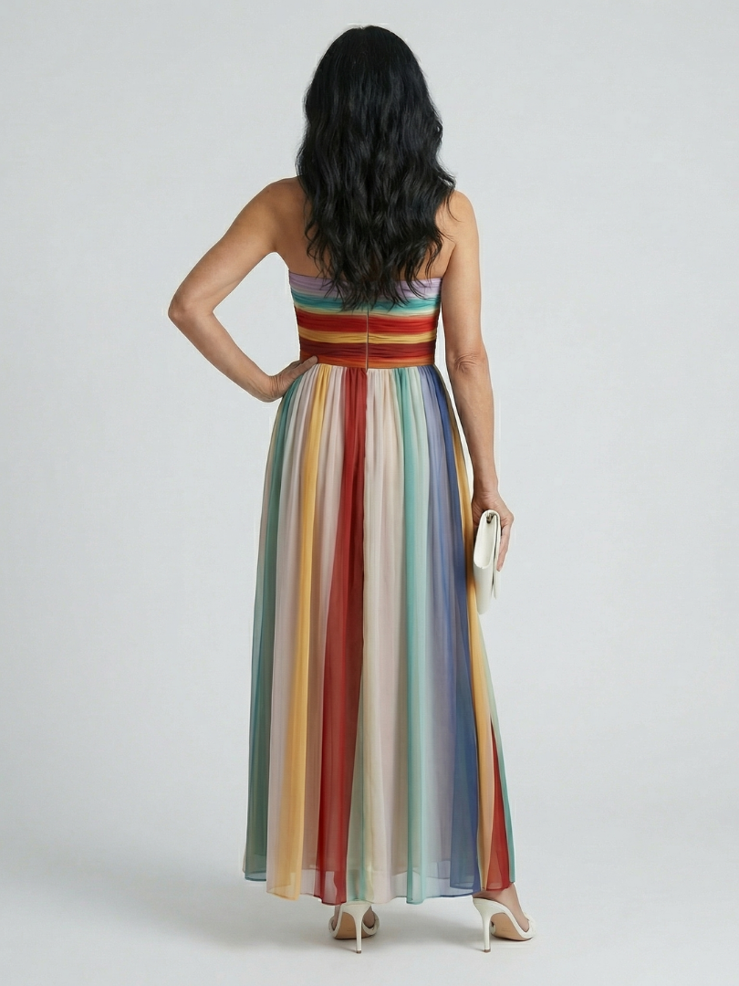 Sereno | Vestido Maxi de Rayas Claras
