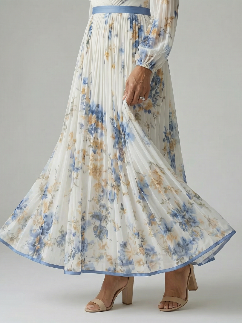 Rielle | Vestido Midi Con Pliegues