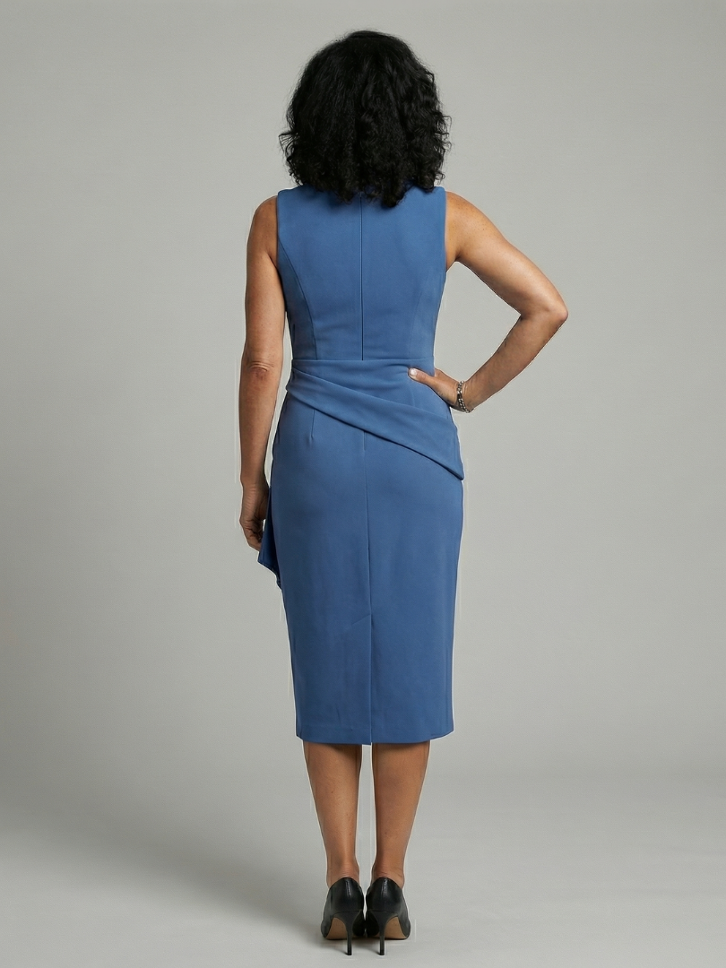 Oriel | Vestido Midi con Caída Asimétrica