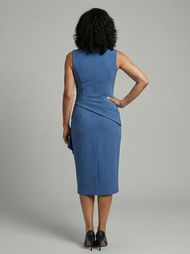 Oriel | Vestido Midi con Caída Asimétrica