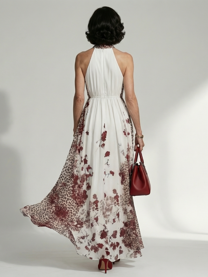 Orlune | Vestido Largo Plisado Blanco