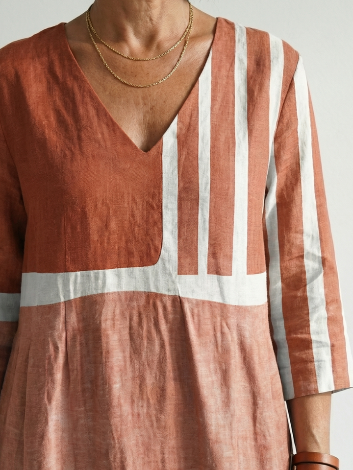 Remy | Vestido Midi de Rayas Mixtas