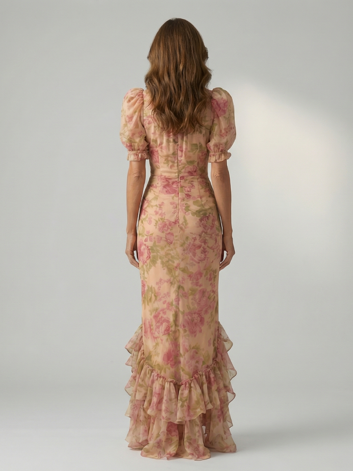 Vianne | Vestido Maxi de Cuello Alto Suave