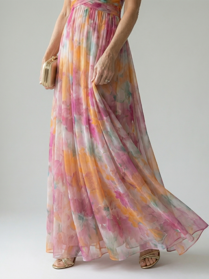 Isel | Vestido Maxi con Envoltura Suave