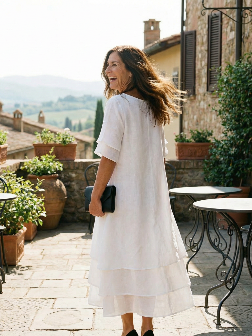 Belen | Vestido Suave con Capas