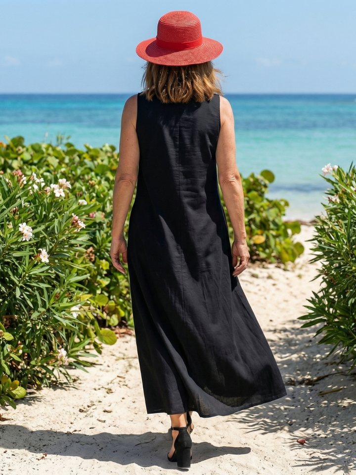 Cylia | Vestido Maxi Rosa Suave