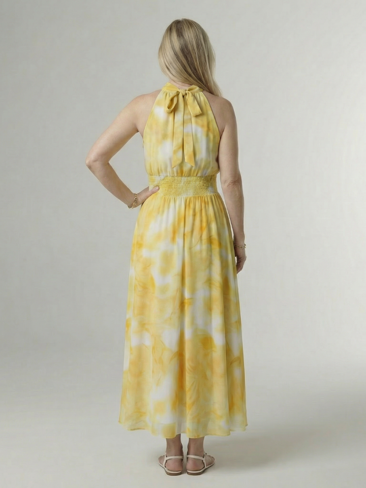 Sylin | Vestido Midi con Cuello Halter
