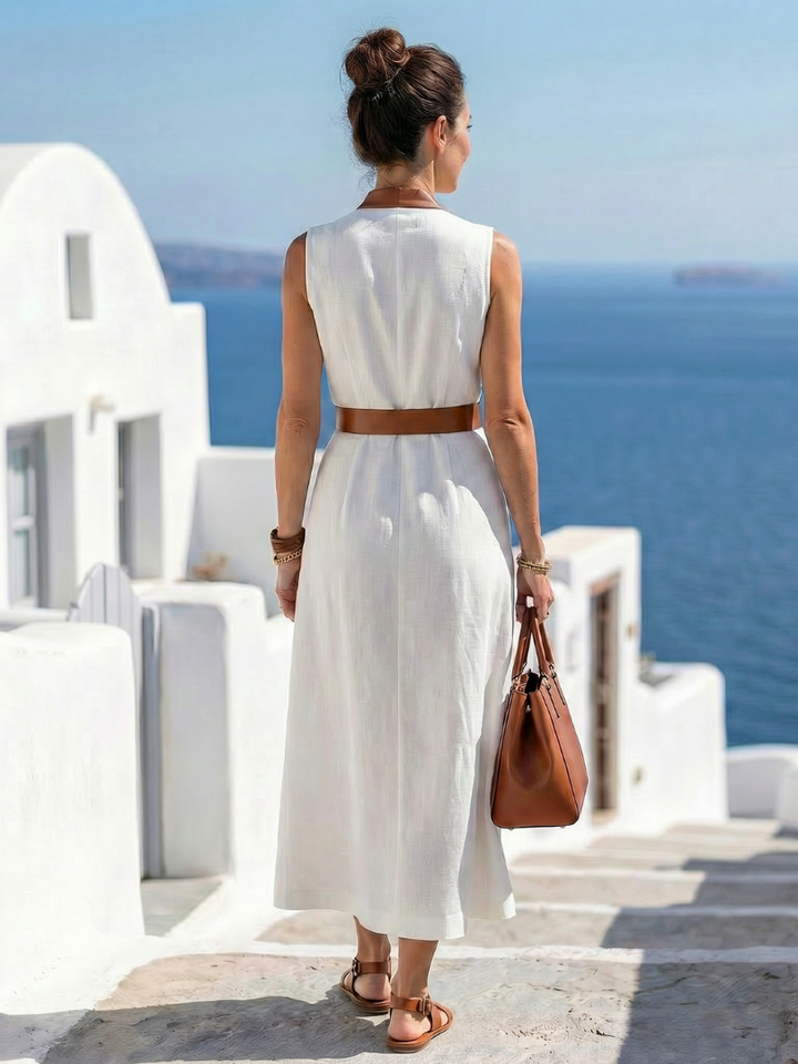 Myra | Vestido Midi de Línea en Contraste