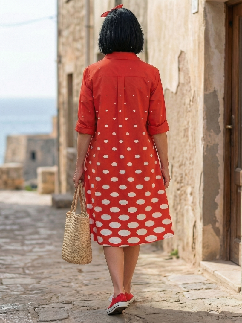 Wrenley | Vestido de Puntos Brillantes