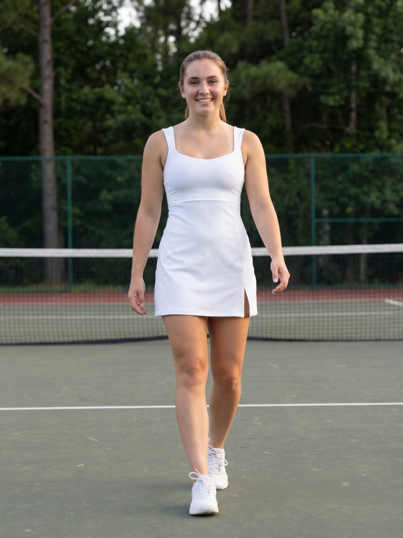 Velune | Vestido de Tenis con Escote Cuadrado