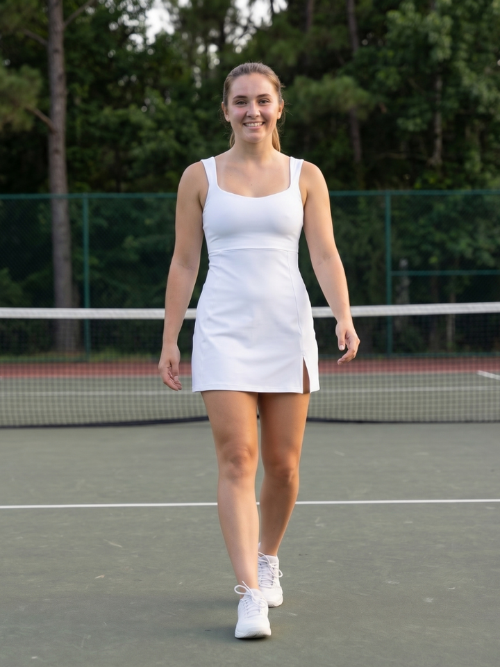 Velune | Vestido de Tenis con Escote Cuadrado